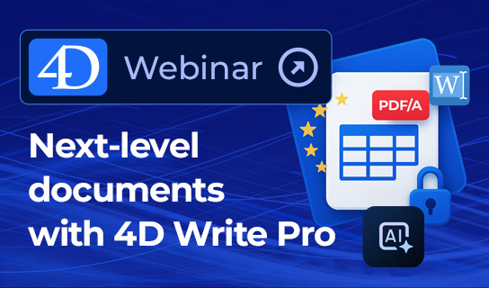Nytt webinar om 4D Write Pro